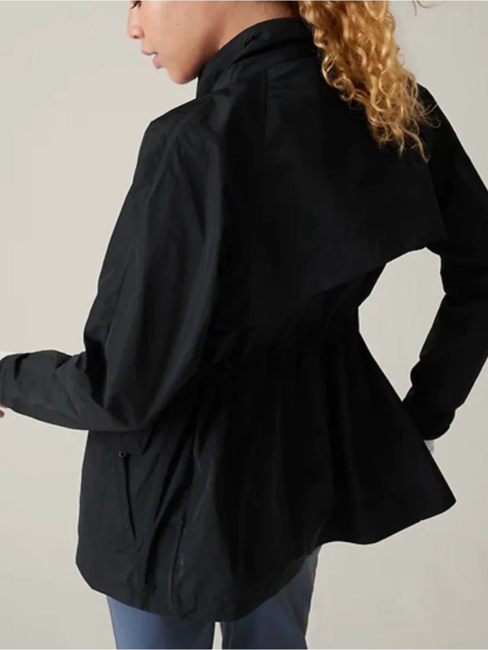 Athleta Westerly rain jacket, black, size medium
